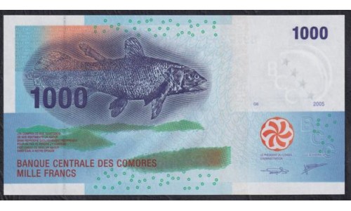 Коморские Острова 1000 франков 2005 год (COMORES 1000 francs 2005) P 16с: UNC