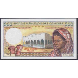Коморские Острова 500 франков 1976 год (COMORES 500 francs 1976) P 7a2: UNC