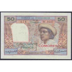 Коморские Острова 50 франков 1960 - 63 года (COMORES 50 francs 1960 - 63) P 2b: UNC