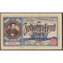 Данциг 10000 марок 1923 г. (DANZIG 10000 Mark 1923) P18: XF/aUNC