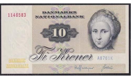 Дания 10 крон 1976 года, 1146583 A8761K(DENMARK 10 Kroner 1976) P 48f(3): UNC