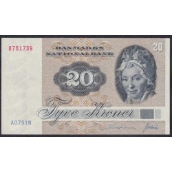Дания 20 крон 1979 года, 8761739 A0791D (DENMARK 20 Kroner 1979) P 49а(1): UNC