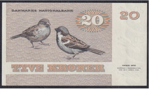 Дания 20 крон 1979 года (DENMARK 20 Kroner 1979) P 48d(2): UNC