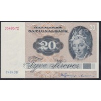 Дания 20 крон 1984 года, 3549572 C4843G (DENMARK 20 Kroner 1984) P 49e(1): UNC