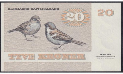 Дания 20 крон 1984 года, 3549572 C4843G (DENMARK 20 Kroner 1984) P 49e(1): UNC