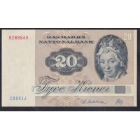 Дания 20 крон 1987 (DENMARK 20 Kroner 1987) P 49g(1): UNC
