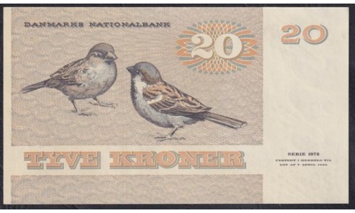 Дания 20 крон 1987 (DENMARK 20 Kroner 1987) P 49g(1): UNC