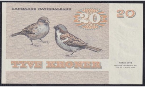 Дания 20 крон 1988 (DENMARK 20 Kroner 1988) P 49h(1): UNC