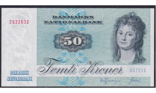 Дания 50 крон 1972, 2632632 A0721E (DENMARK 50 Kroner 1972) P 50a(1): UNC