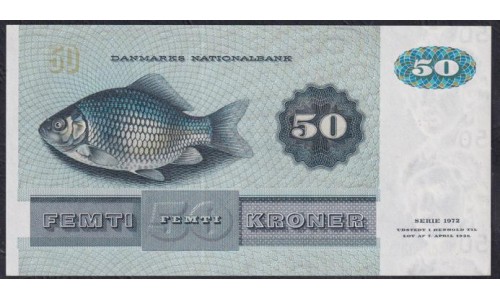 Дания 50 крон 1976, А2761А (DENMARK 50 Kroner 1976) P 50b(1): UNC