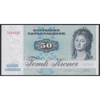 Дания 50 крон 1976, 1984630 A3762C (DENMARK 50 Kroner 1976) P 50b(1): UNC