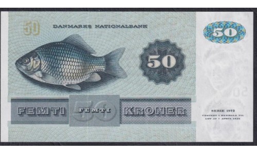 Дания 50 крон 1976, 1984630 A3762C (DENMARK 50 Kroner 1976) P 50b(1): UNC