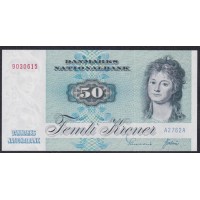 Дания 50 крон 1976, 9030615 A2762A (DENMARK 50 Kroner 1976) P 50b(3): UNC