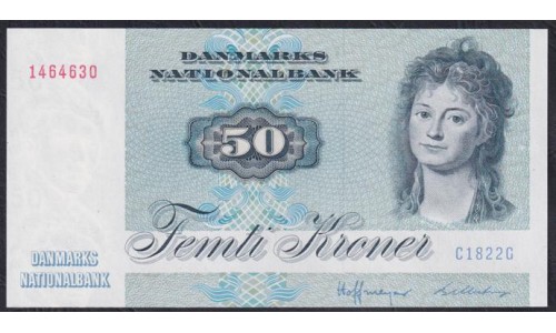 Дания 50 крон 1982, C1822G (DENMARK 50 Kroner 1982) P 50е(1): UNC