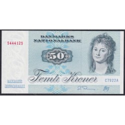 Дания 50 крон 1992 года, 5444125 C7922A (DENMARK 50 Kroner 1992) P 50j(1): UNC