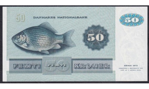 Дания 50 крон 1992 года, 5444125 C7922A (DENMARK 50 Kroner 1992) P 50j(1): UNC