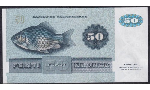 Дания 50 крон 1982 года. 1701053 C0821N (DENMARK 50 Kroner 1982) P 50e(3): UNC
