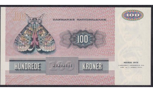 Дания 100 крон 1975 года, 0069922 A4752F (DENMARK 100 Kroner 1975) P 51b(2): UNC