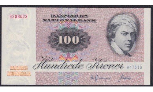 Дания 100 крон 1975 года, 9286023 A4751G (DENMARK 100 Kroner 1975) P 51b(3): UNC
