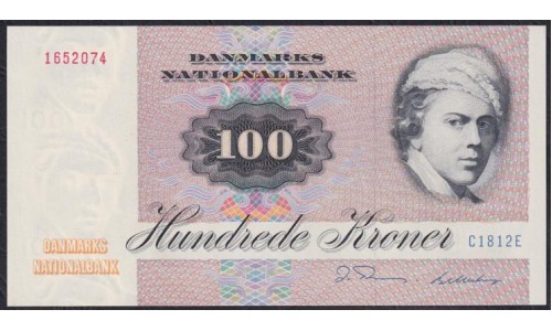 Дания 100 крон 1981 года, 1652074 C1812E (DENMARK 100 Kroner 1981) P 51h(1): UNC