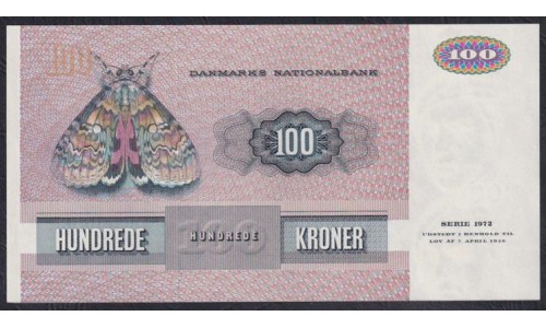 Дания 100 крон 1984 год, C5841G (DENMARK 100 Kroner 1982) P 51k(2): UNC