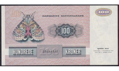 Дания 100 крон 1986 года, 5123441 D2863A (DENMARK 100 Kroner 1986) P 51o(3): UNC