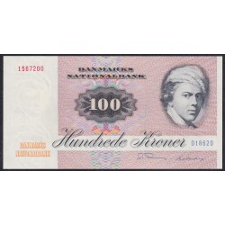 Дания 100 крон 1986 года, 1567200 D1862D (DENMARK 100 Kroner 1986) P 51o(2): UNC