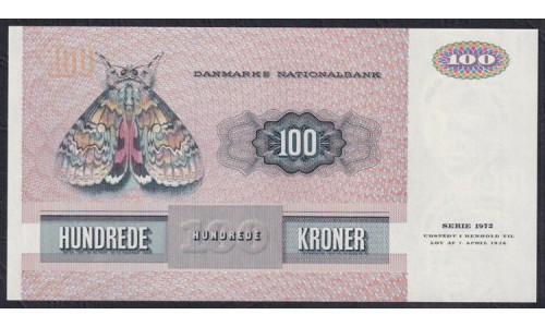 Дания 100 крон 1986 года, 1567200 D1862D (DENMARK 100 Kroner 1986) P 51o(2): UNC