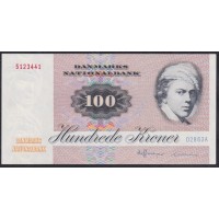 Дания 100 крон 1986 года, 5123441 D2863A (DENMARK 100 Kroner 1986) P 51o(3): UNC