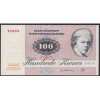 Дания 100 крон 1987 года, 8434920 D4871H (DENMARK 100 Kroner 1987) P 51q(1): UNC