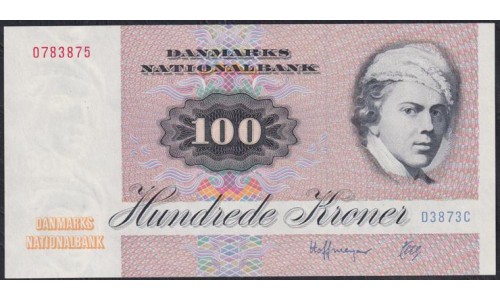 Дания 100 крон 1987 года, 0783875 D3873C (DENMARK 100 Kroner 1987) P 51q(2): UNC