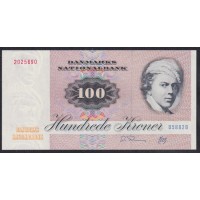 Дания 100 крон 1988 года, 2025690 D5882B (DENMARK 100 Kroner 1988) P 51r(2): UNC