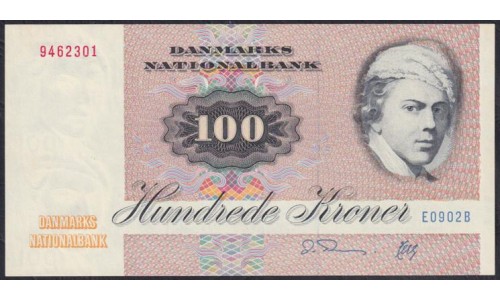 Дания 100 крон 1990 (DENMARK 100 Kroner 1990) P 51t(1): UNC