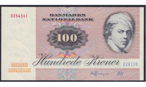 Дания 100 крон 1991 года, 0264541 E2913B (DENMARK 100 Kroner 1987) P 51u(3): UNC