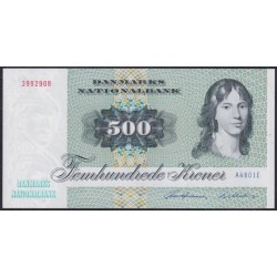 Дания 500 крон 1980 год, 3992908 (DENMARK 500 Kroner 1980) P 52с(2): UNC