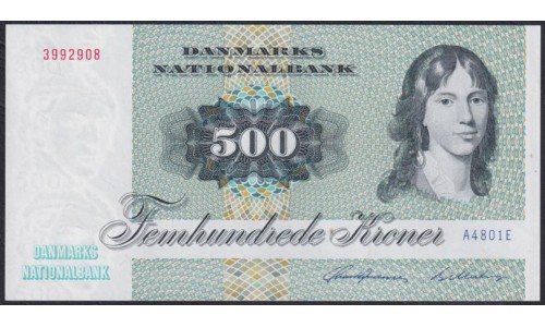 Дания 500 крон 1980 год, 3992908 (DENMARK 500 Kroner 1980) P 52с(2): UNC