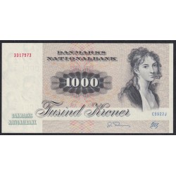 Дания 1000 крон 1992 года (DENMARK 1000 Kroner 1992) P 53g(2): UNC