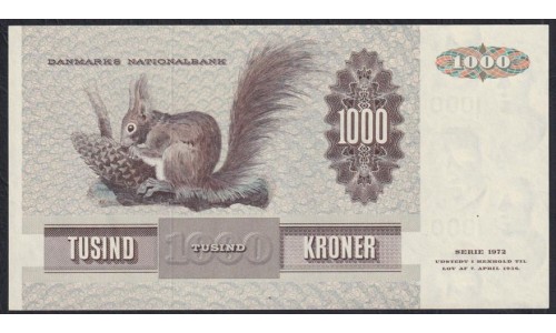 Дания 1000 крон 1992 года (DENMARK 1000 Kroner 1992) P 53g(2): UNC