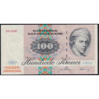 Дания 100 крон 1995 года, 841248F F3951F (DENMARK 100 Kroner 1995) P 54e(3): UNC