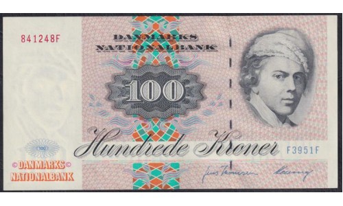 Дания 100 крон 1995 года, 841248F F3951F (DENMARK 100 Kroner 1995) P 54e(3): UNC