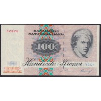 Дания 100 крон 1996 года, 053963H F6962H (DENMARK 100 Kroner 1996) P 54f: UNC