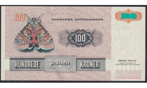 Дания 100 крон 1996 года, 053963H F6962H (DENMARK 100 Kroner 1996) P 54f: UNC