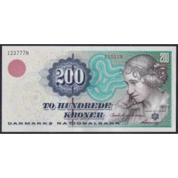 Дания 200 крон 2000 (DENMARK 200 Kroner 2000) P 57b: UNC