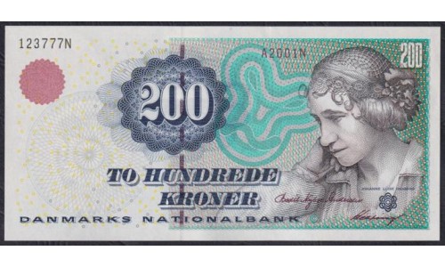 Дания 200 крон 2000 (DENMARK 200 Kroner 2000) P 57b: UNC