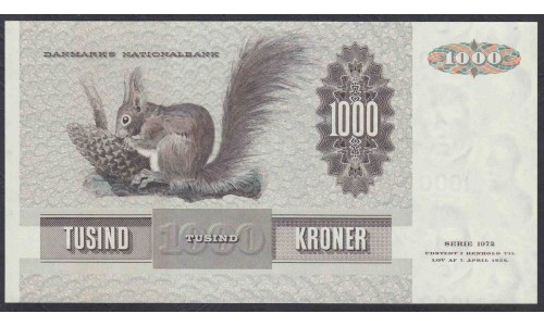 Дания 1000 крон 1992 (DENMARK 1000 Kroner 1992) P 53g: UNC