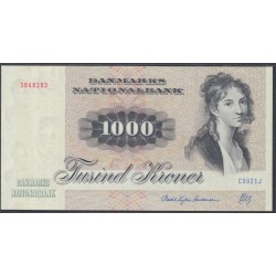 Дания 1000 крон 1992 год, 384833 (DENMARK 1000 Kroner 1992) P 53g : UNC