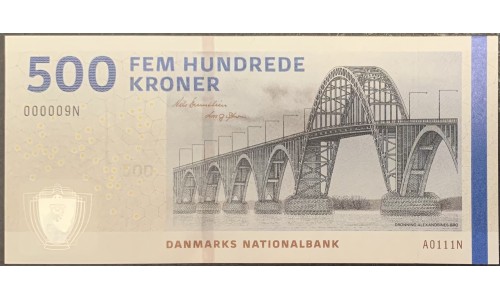 Дания 500 крон 2011 (DENMARK 500 Kroner 2011) P 68b : UNC