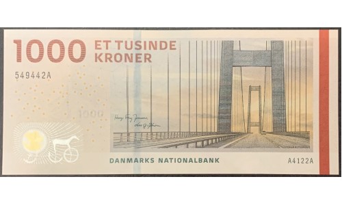 Дания 1000 крон 2012 (DENMARK 1000 Kroner 2012) P 69b(2) : UNC