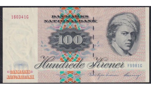 Дания 100 крон 1998 года, 640205c G0981C, Последний выпуск в серии (DENMARK 100 Kroner 1998) P 54i(3): UNC