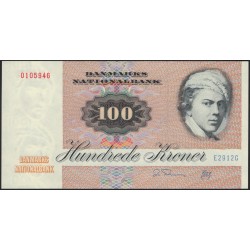 Дания 100 крон 1991 (DENMARK 100 Kroner 1991) P 51v : UNC